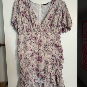 PrettyLittleThing Soft Pink floral dress